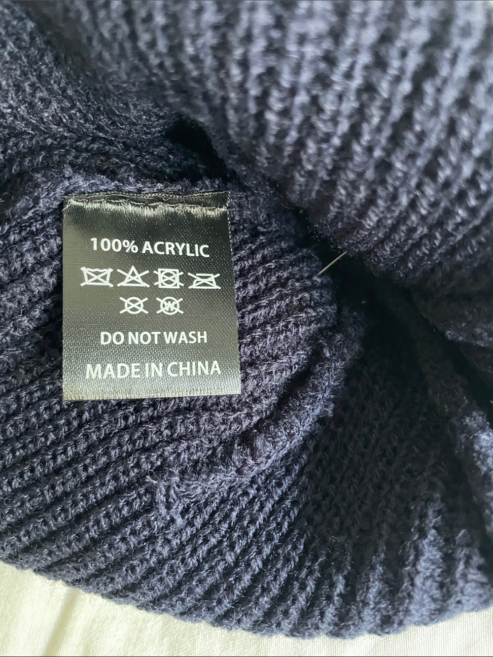 Robin Ruth Navy Ribbed Knit Beanie - Picture 5 of 6